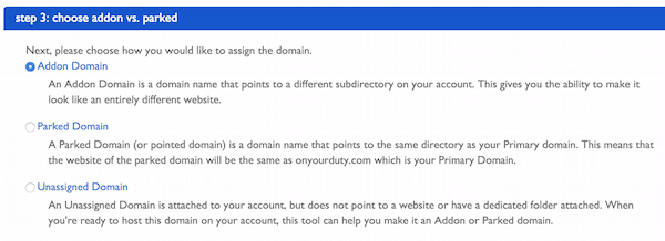 Assigning a Domain